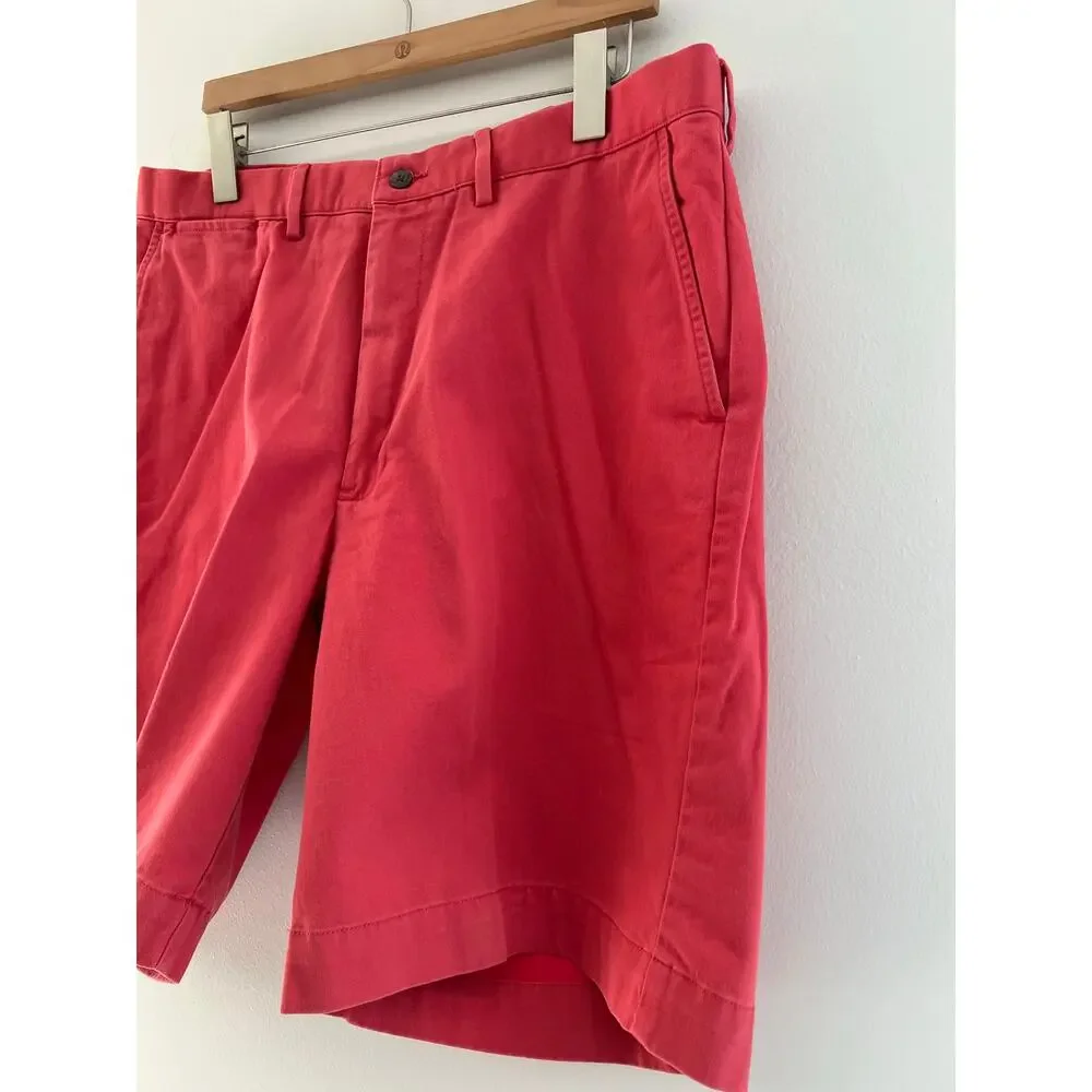Vintage Polo Ralph Lauren Prospect Short Chino Flat Front Red Size 36 SG